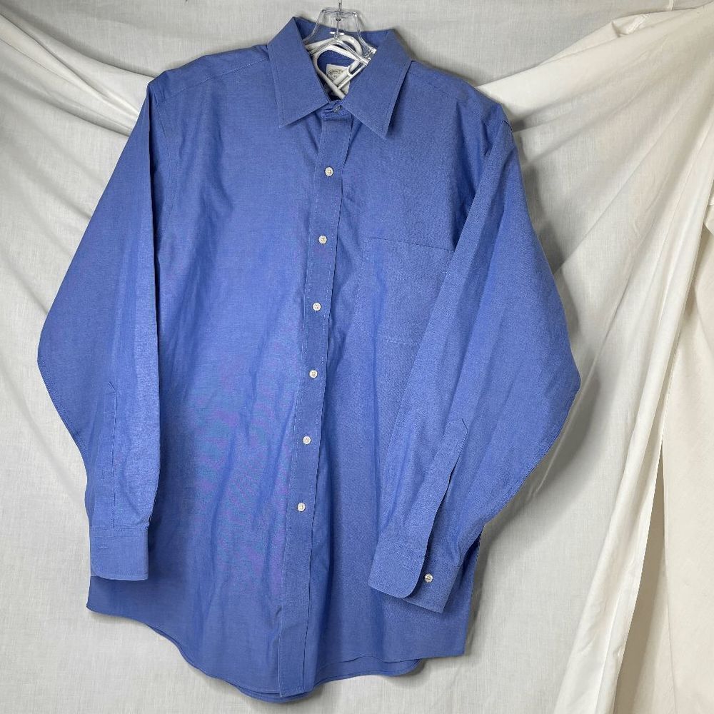 Brooks Brothers 346 Non-Iron Shirt - 100% Cotton - Men's 16 1/2-2/3 Flawed! READ